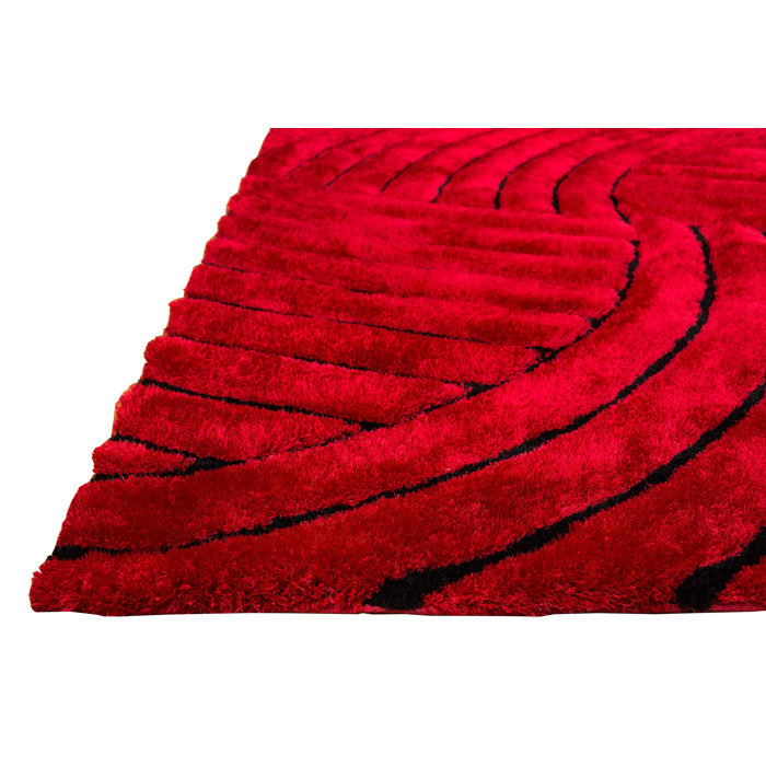 Latitude Run® Handcraft Rugs 3D800 Red Modern Disteressed Area Rugs 5